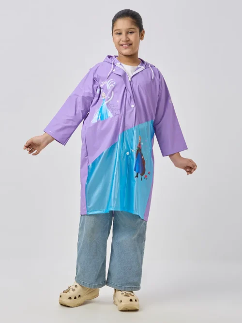 Water Fighter Girls Waterproof Raincoat Backpack Safe Stylish(Wg301P)