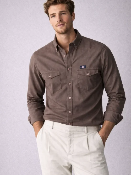 V20 Dark Grey Full Sleeve Men’s Casual Premium Shirt(1591FS)