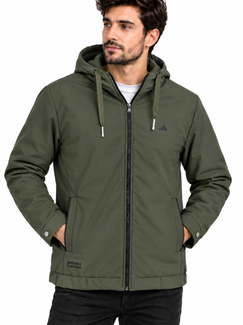Military Green Men’s Hooded Winter Jacket  BS1231