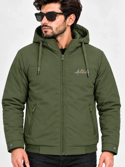 olive green Full-Zip Casual Jacket for men BS3672