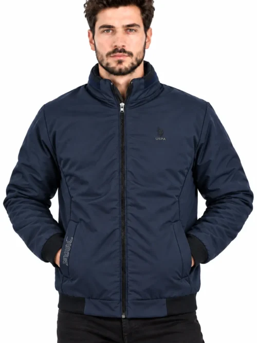 Men’s Winter Full Sleeve Zipper Jacket with Stand Collar  BS_1782