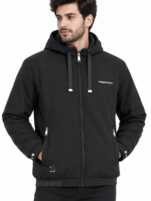 Men’s Black Padded  Winter Wear Jacket BS 6105