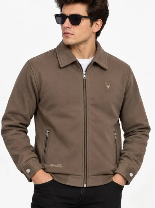 Premium Full Zip Casual sweat shirt for men with Collar  BS 27025