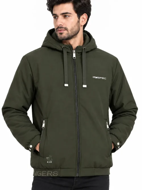 premium- Olive Green Men’s Winter Jacket  BS 6105