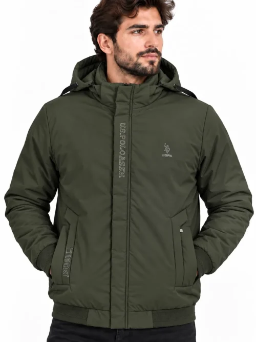 Men’s Military Green hooded Winter Jacket BS1044