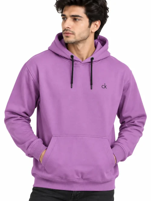Stylish Purple Winter Hoodie for Men  ( HOODIE ONLY LOGO)