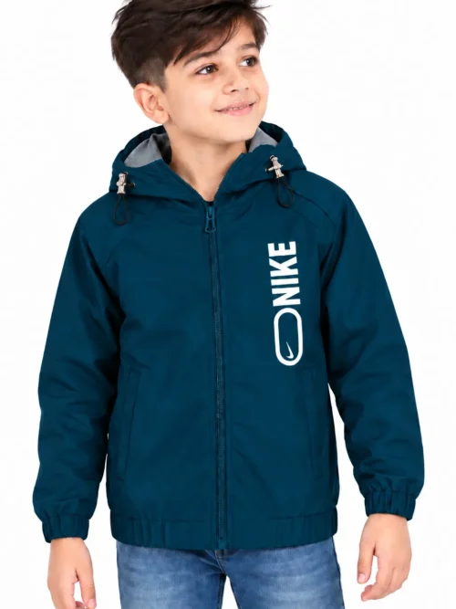 Kids' Teal Blue Premium  Winter Jacket for Boys  BB 3170