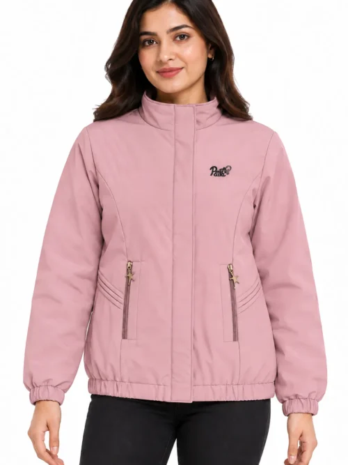 stylish pink winter jacket for women BB 2002