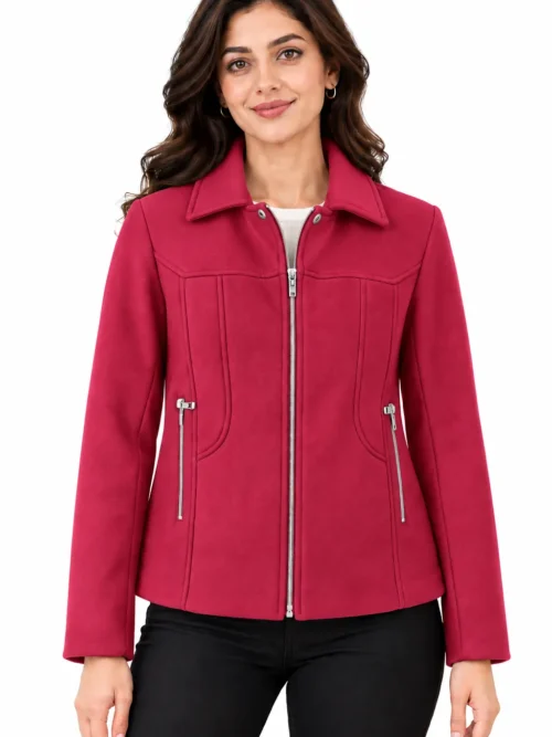 Women’s Pink Premium Winter Jacket AK 95154