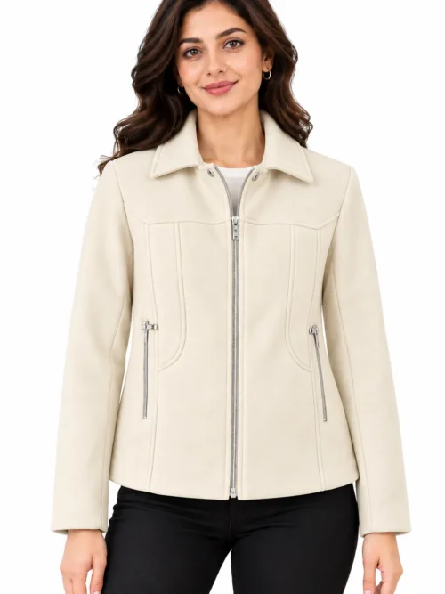 Premium off-white winter jacket for women AK 95154