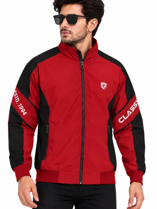 Men's Premium Red &  Black  Winter Jacket  HP 0002