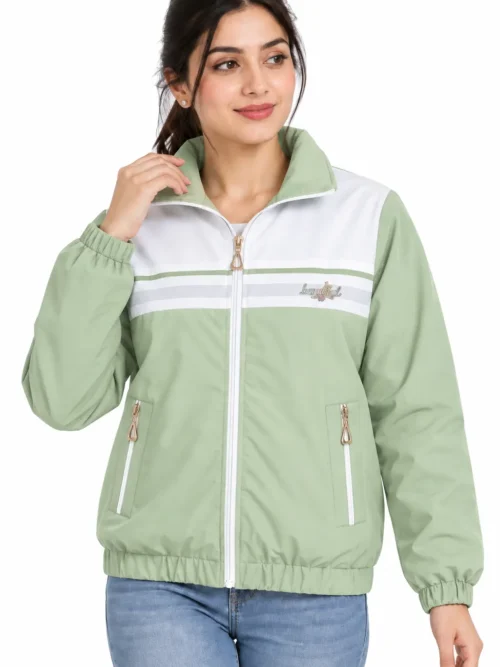 light green premium winter jacket for women  BB 8510