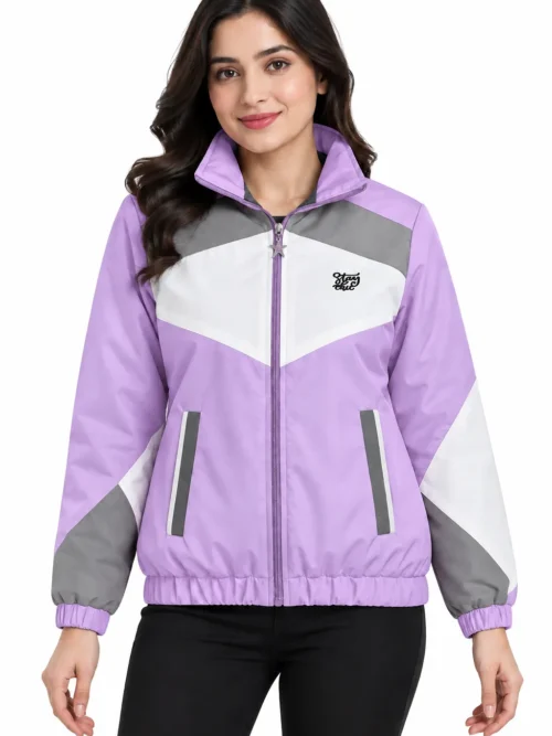 Stylish Lavender Winter Jacket for Women   BB 8500