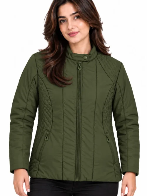 Women’s Olive Green Quilted Jacket  LM 3306