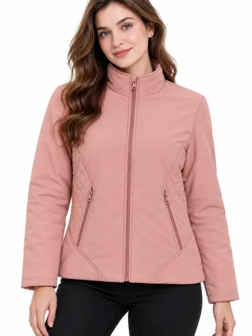 Women's Dusty Pink Premium Winter Jacket  LM 1644