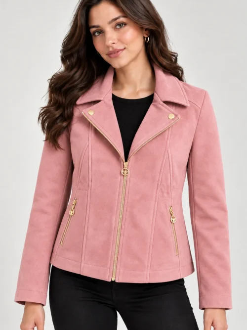 Women’s Pink  Stylish Winter Jacket  AK 95151