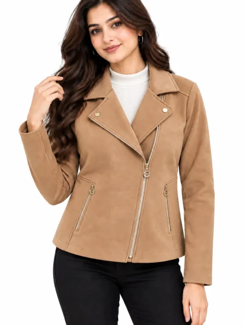 stylish beige winter jacket for women  AK 95152