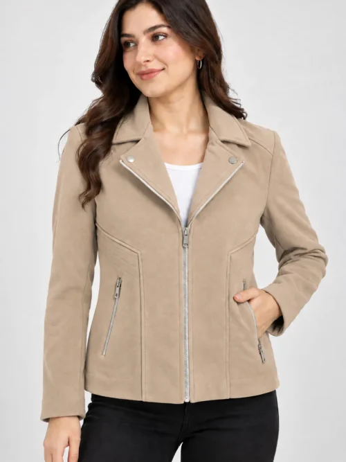premium stylish beige winter jacket for women AK 95155