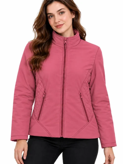 Women's Rose Pink Premium Winter Jacket  LM 1644