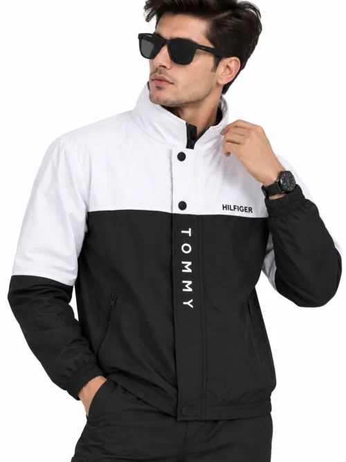 Men's Black Winter Windcheater Jacket (WC TOMMY HILFIGER)