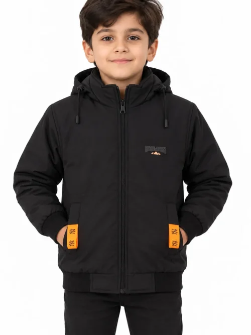 Kids Black Premium Winter Jacket with Hood BB 1720