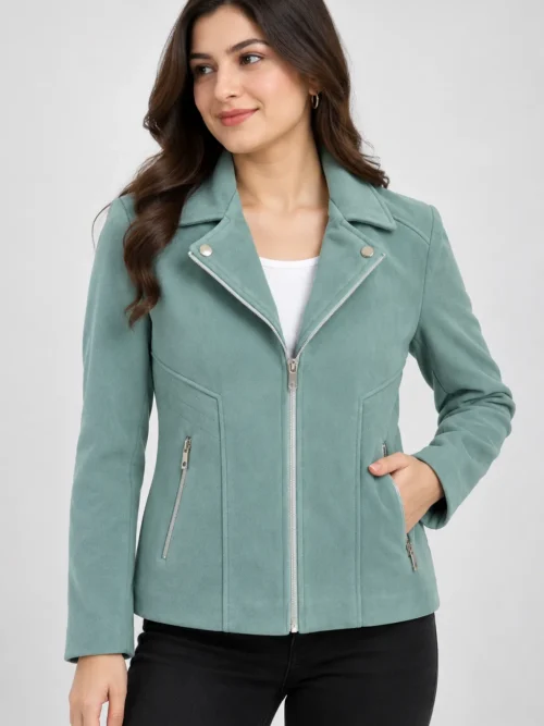 premium women’s winter jacket In dusty mint  AK 95155
